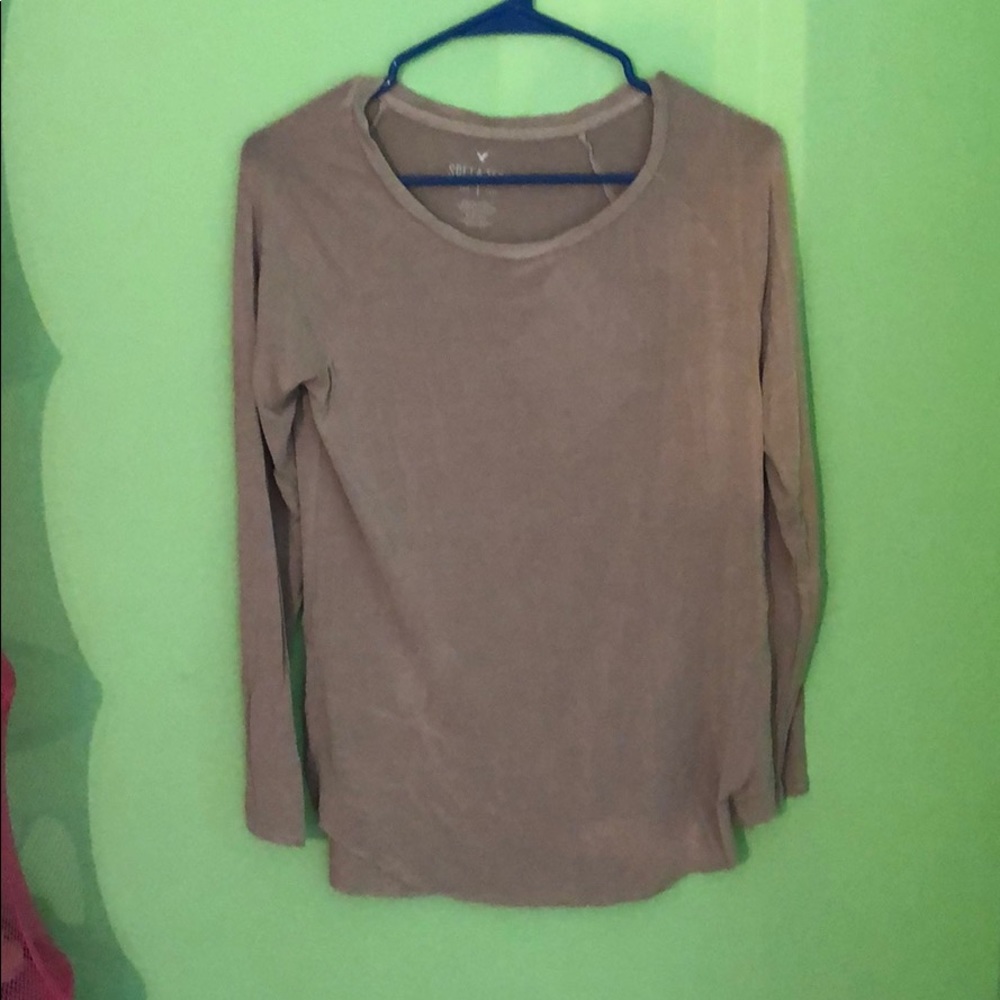 Blush pink long sleeve shirt